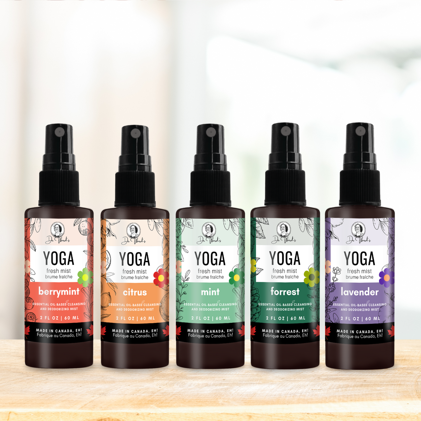 YOGA Fresh Mist - Sampler - 5 x 60 ml