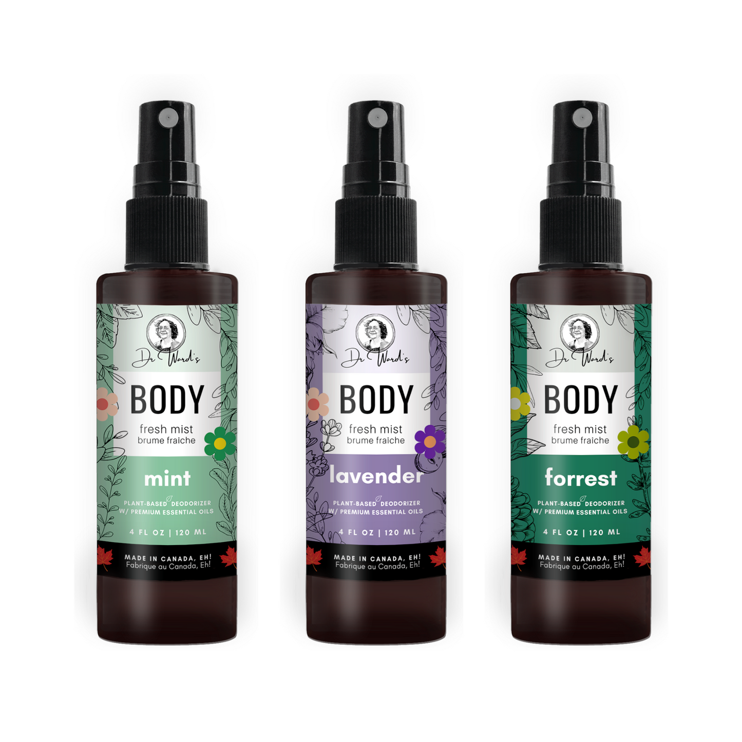 Body Fresh Mist 3-Pack (Purple)