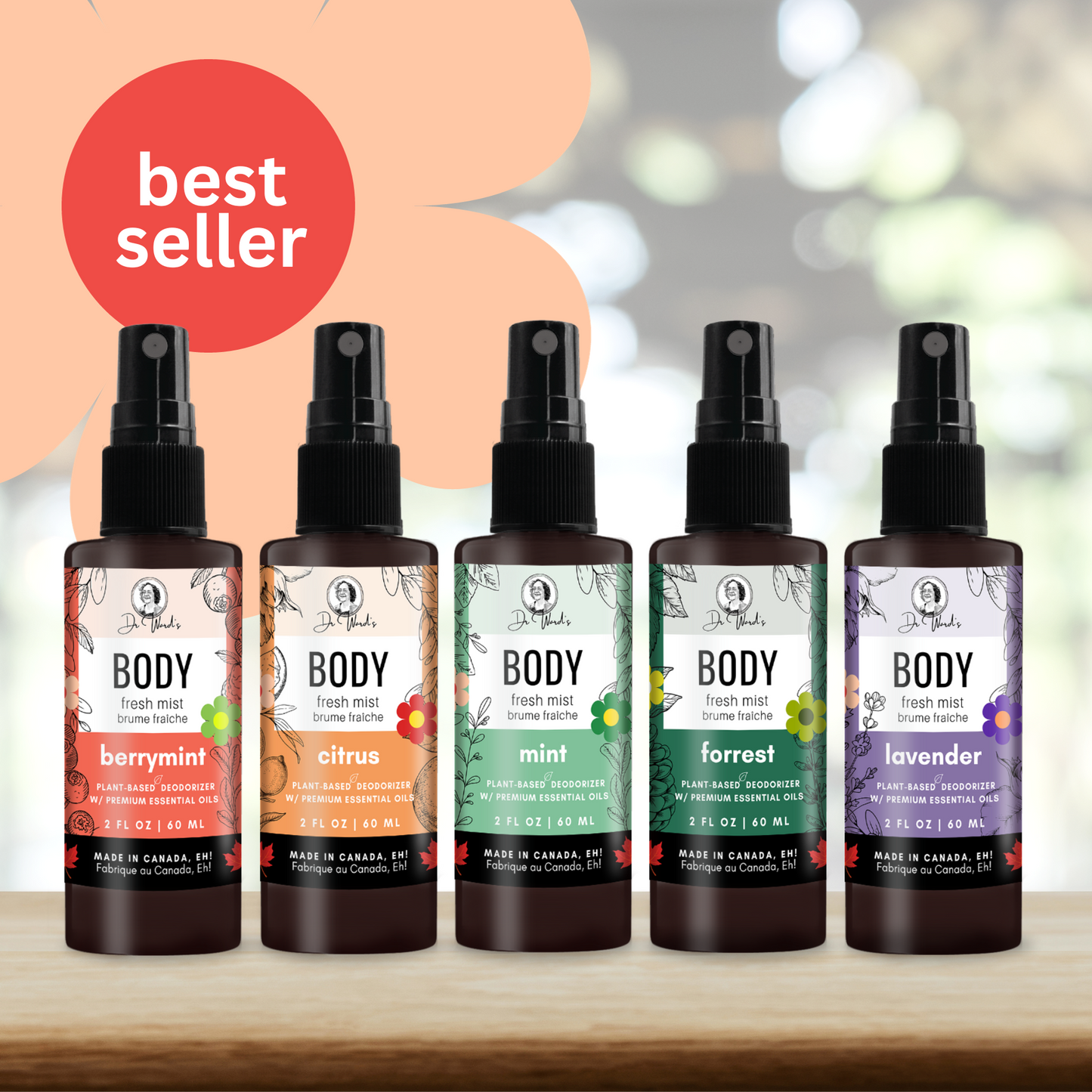 BODY Fresh Mist - Sampler - 5 x 60 ml