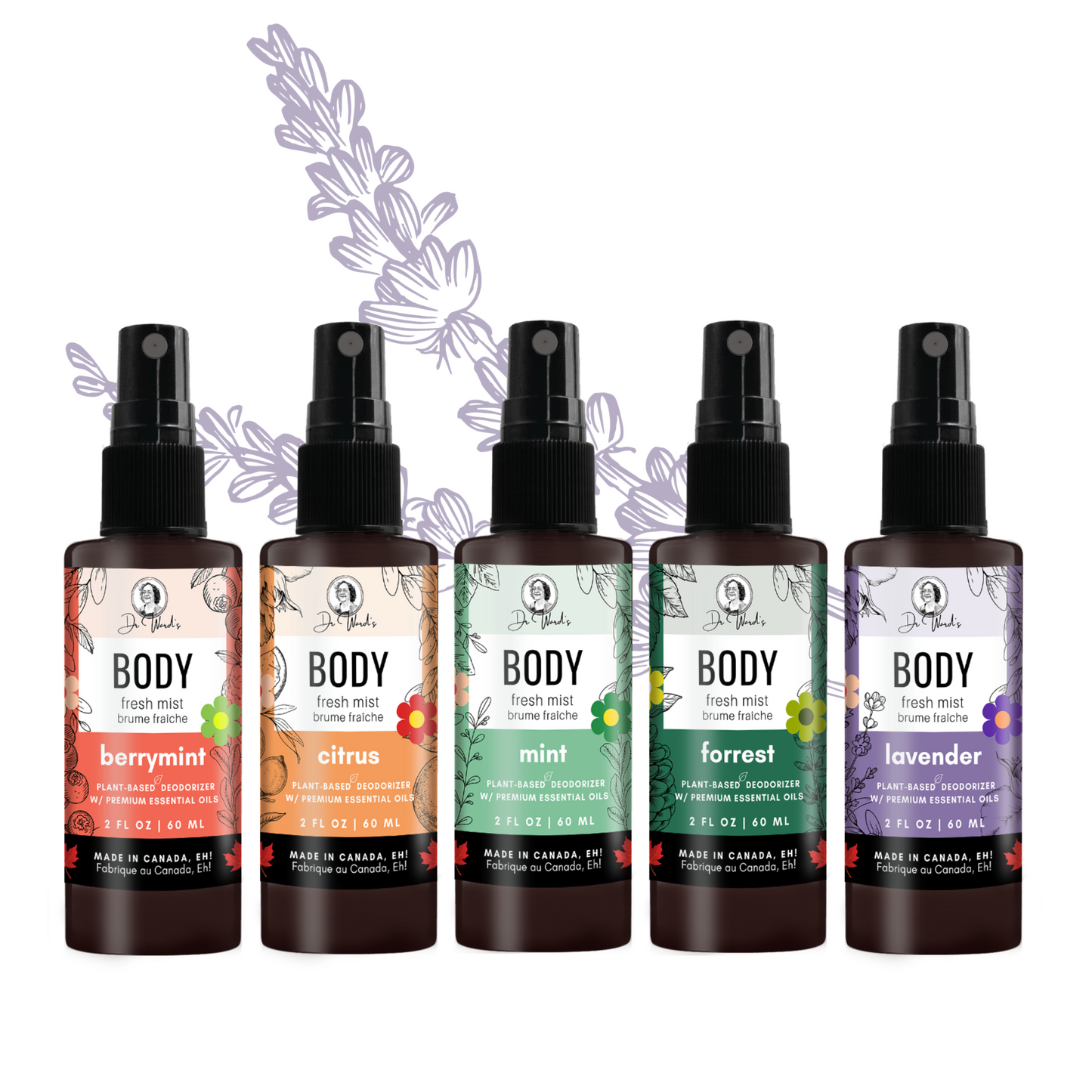 BODY Fresh Mist - Sampler - 5 x 60 ml