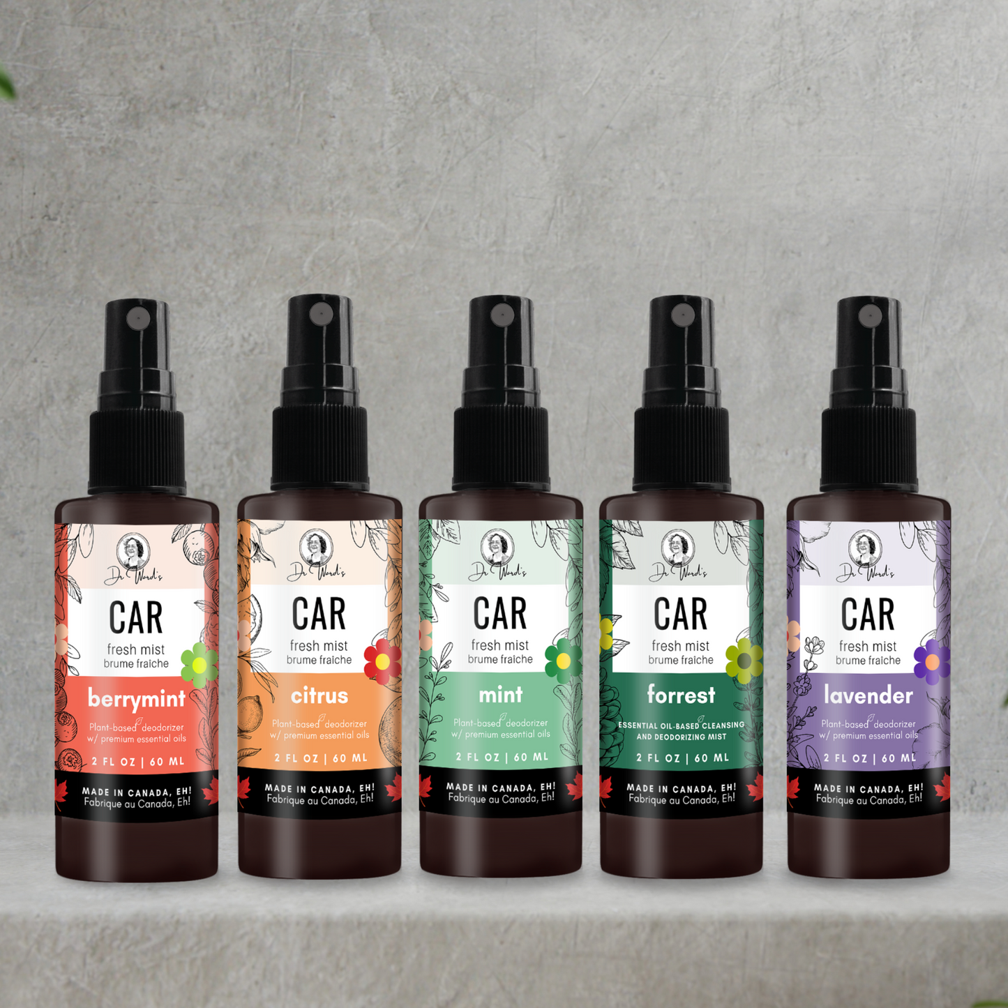 CAR Fresh Mist - Sampler - 5 x 60 ml