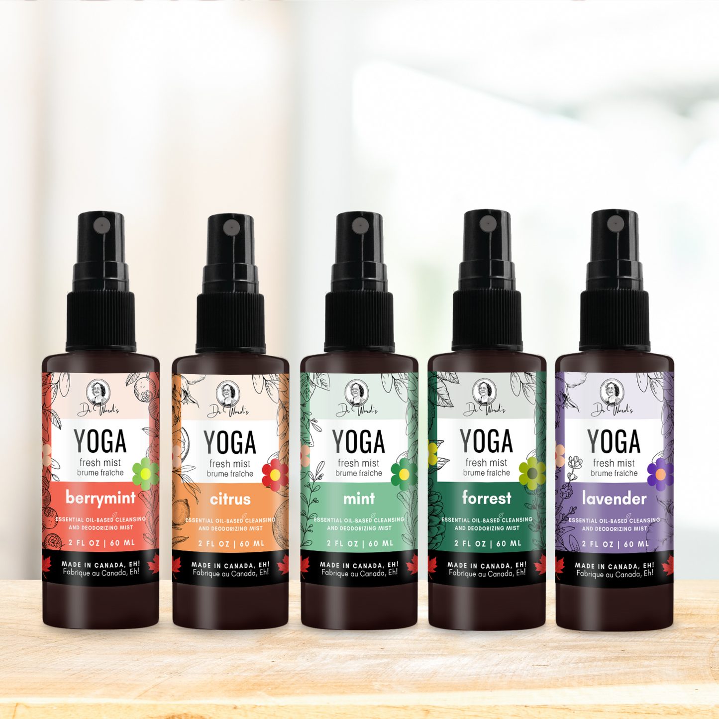 YOGA  Fresh Mist - Sampler - 5 x 60 ml