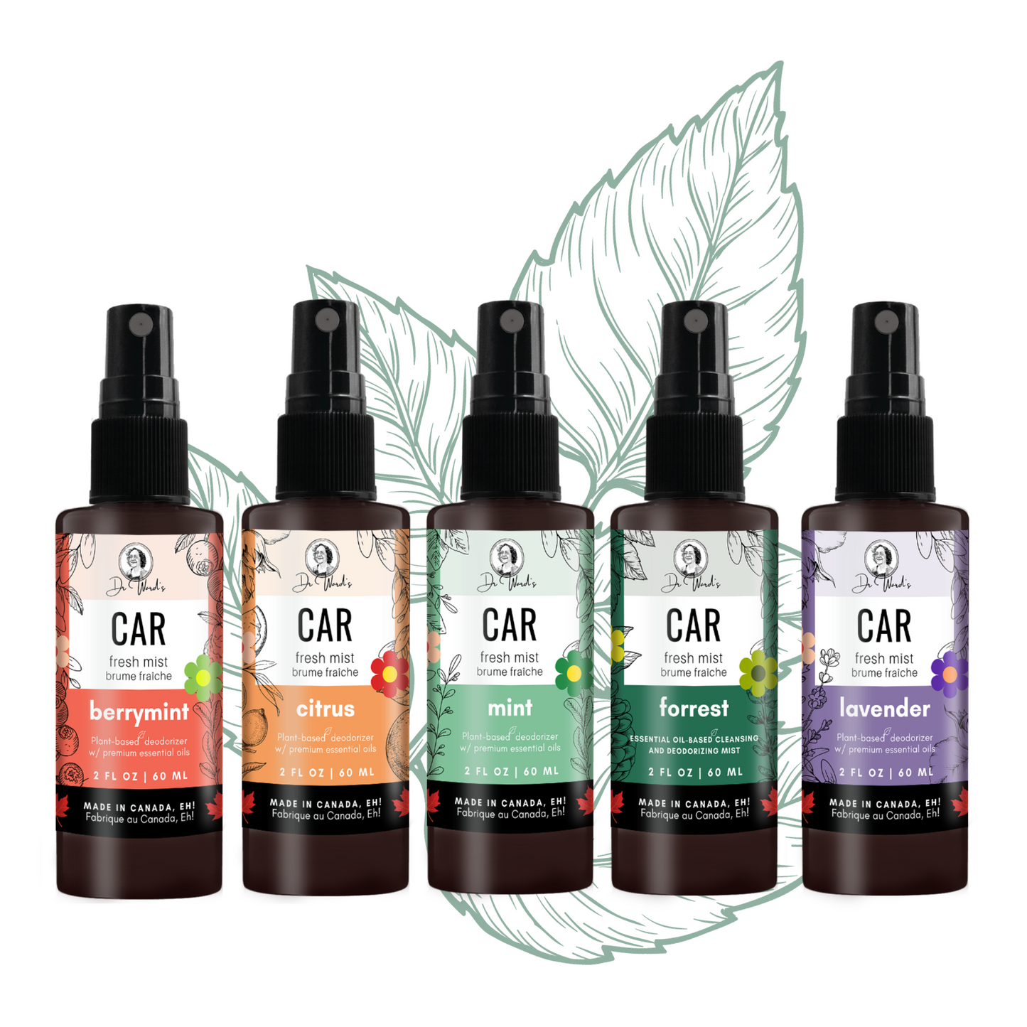 CAR Fresh Mist - Sampler - 5 x 60 ml