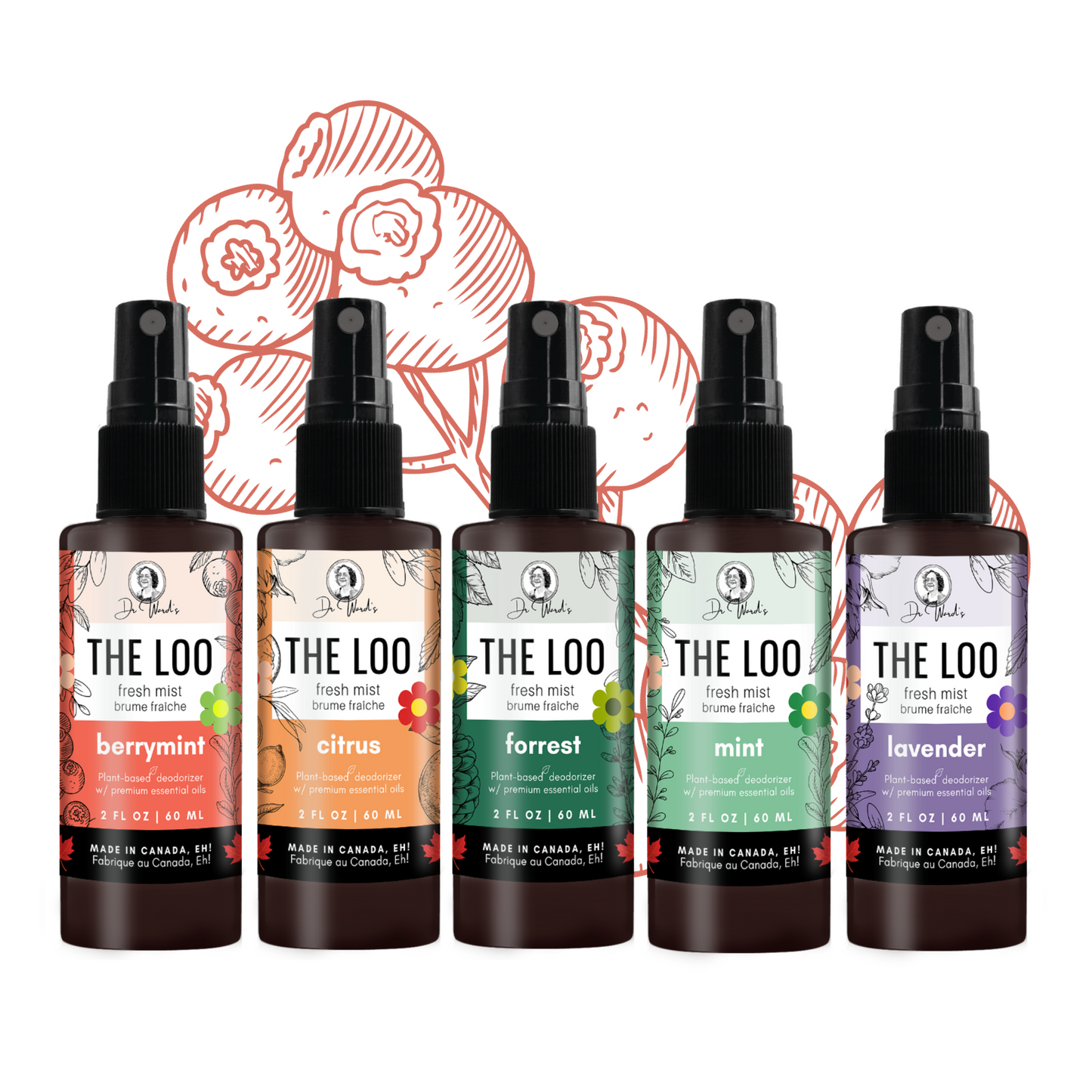 THE LOO Fresh Mist - Sampler - 5 x 60 ml