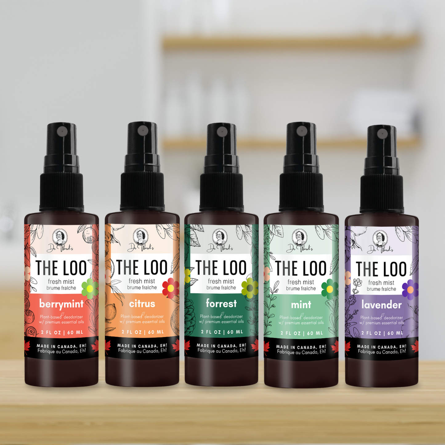 THE LOO Fresh Mist - Sampler - 5 x 60 ml